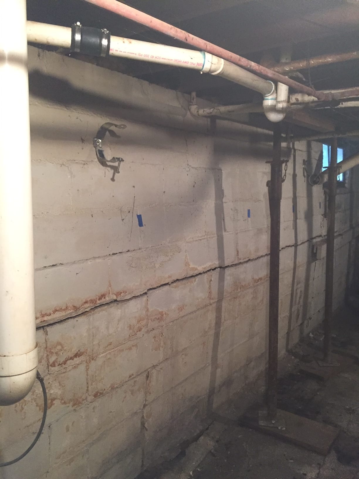 Structural Crack - Bowing basement wall