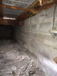 Homes built on crawl space foundations have an area under the house that’s anywhere from 1.5-3 feet high.